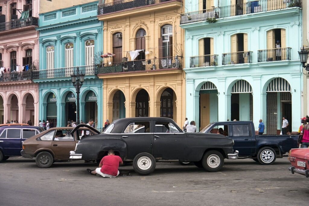 These preserved colorful Spanish Colonial era buildings are a sight common across Havana.